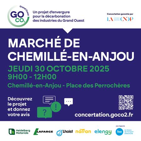 Retrouvez les maîtres d'ouvrage et les garants de la CNDP demain au marché de Chemillé-en-Anjou !